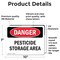 Signmission Pesticide Storage Area Danger Sign, Vinyl Decal, 10in W x 7in L, 2PK OS-2PACK-DS-D-710-L-1971 - alternate 2